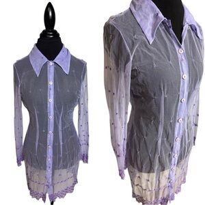 Vtg Hugo Buscati Sheer Dress